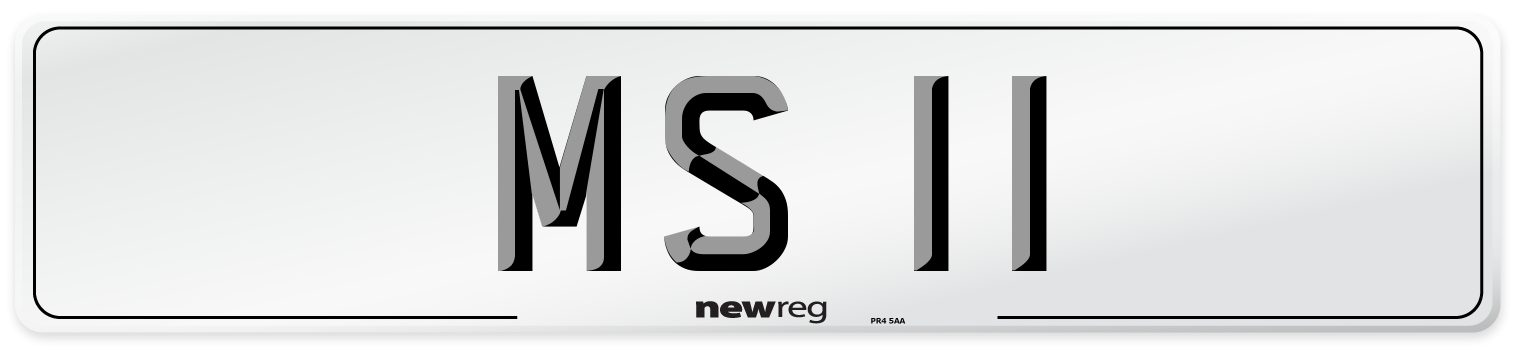 MS 11 Number Plate from New Reg